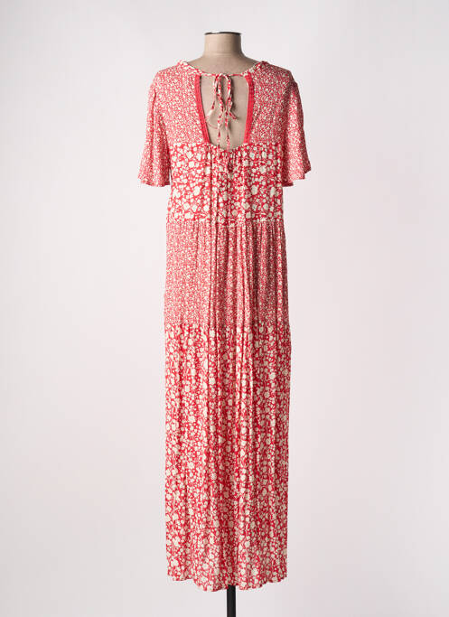 Robe longue manches courtes manches courtes rouge ATELIER JAD femme