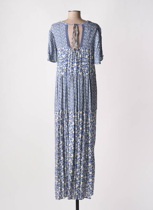 Robe longue manches courtes manches courtes bleu ATELIER JAD femme