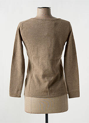 Pull col rond manches longues beige GIORGIO BARBARA femme