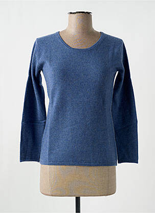 Pull col rond manches longues bleu GIORGIO BARBARA femme
