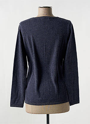 Pull col v manches longues gris GIORGIO BARBARA femme