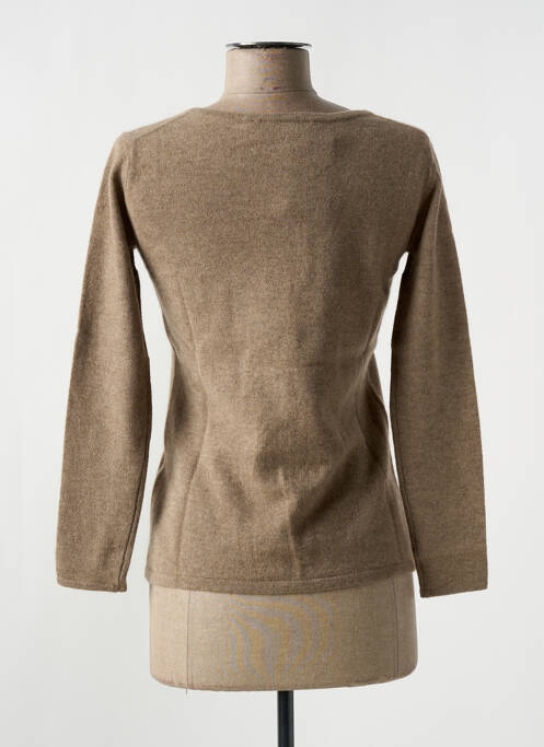 Pull col rond manches longues beige GIORGIO BARBARA femme