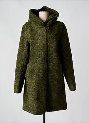 Manteau long vert FREDA pour femme