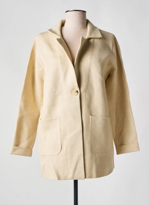 Gilet manches longues beige MARINA V pour femme