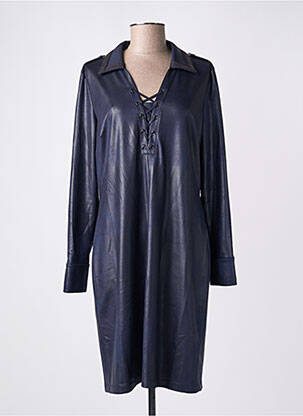 Robe mi-longue manches longues manches longues bleu EVA KAYAN femme
