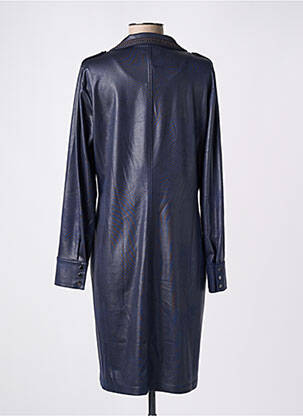 Robe mi-longue manches longues manches longues bleu EVA KAYAN femme