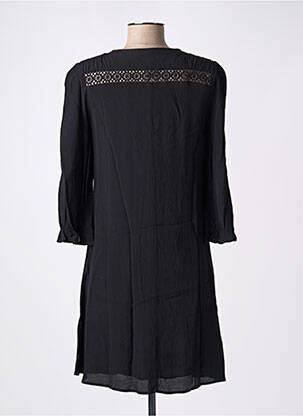 Robe mi-longue coupe fluide manches longues noir FREEMAN T.PORTER femme
