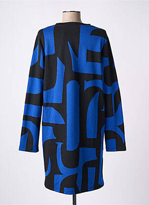 Robe courte manches longues manches longues bleu LA FEE MARABOUTEE femme