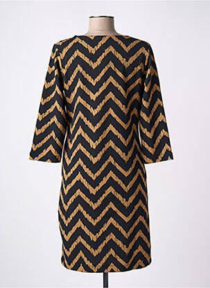 Robe mi-longue manches 3/4 manches 3/4 marron GARCIA femme