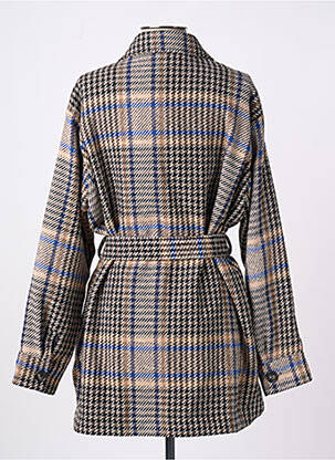 Manteau court poches sans capuche beige LA FEE MARABOUTEE femme