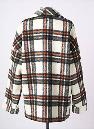 Manteau court poches sans capuche blanc LPB femme