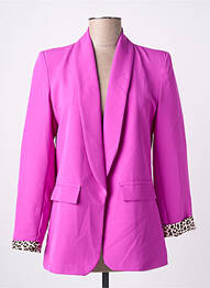 Veste casual finition intérieure doublée rose JOLIFLY & JUSTINE Y femme