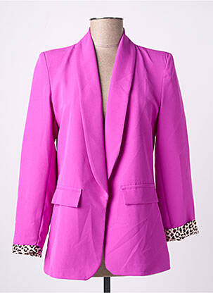 Veste casual finition intérieure doublée rose JOLIFLY & JUSTINE Y femme