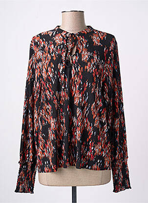 Blouse légère et transparente manches longues noir GARCIA femme