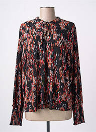 Blouse légère et transparente manches longues noir GARCIA femme