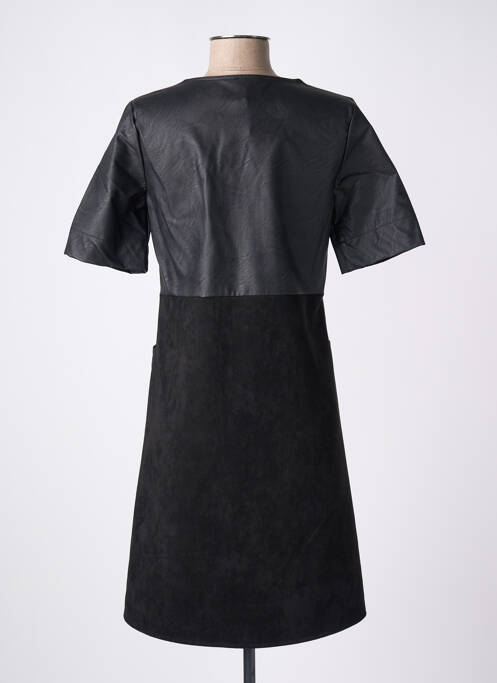 Robe mi-longue manches courtes manches courtes noir LA FEE MARABOUTEE femme