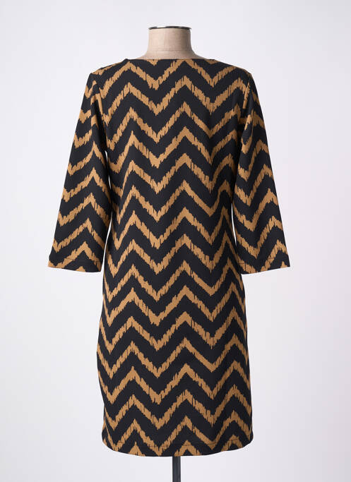 Robe mi-longue manches 3/4 manches 3/4 marron GARCIA femme