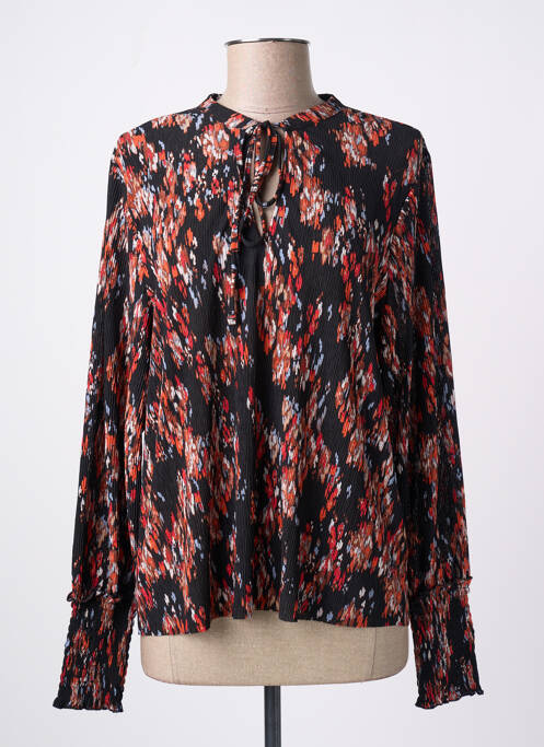 Blouse légère et transparente manches longues noir GARCIA femme