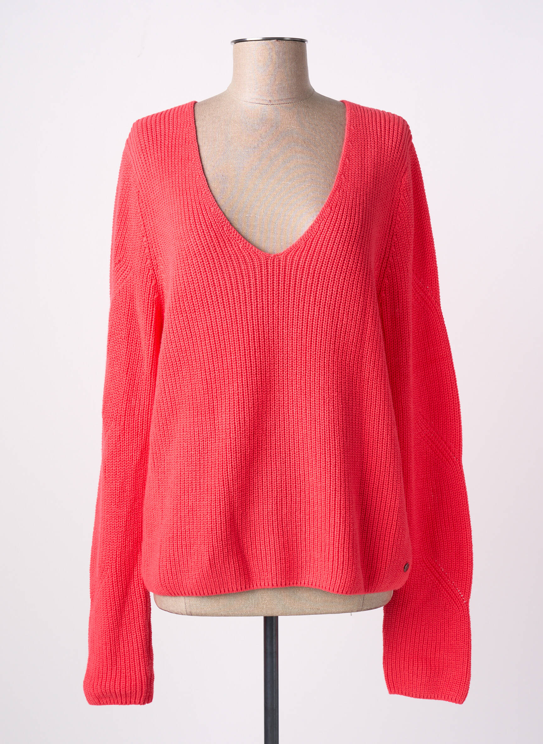 Pull Femme Rouge En Acrylique - Marque Tissaia - Taille 36 (FR) - Occasion Parfait État
