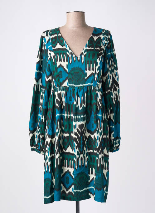 Robe mi-longue bleu LA FEE MARABOUTEE pour femme