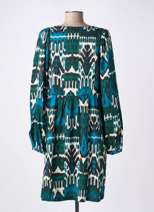 Robe mi-longue bleu LA FEE MARABOUTEE pour femme