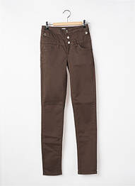 Jeans coupe slim poches taille haute marron LIU  JO femme