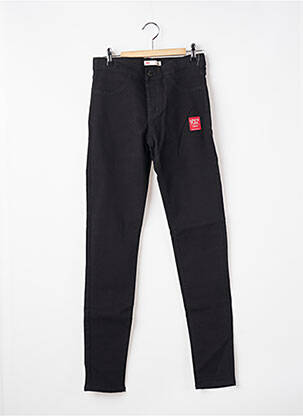 Jeans coupe slim stretch taille ajustable noir LEVIS fille