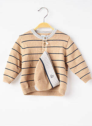 Pull maille fine manches longues marron MAYORAL garçon
