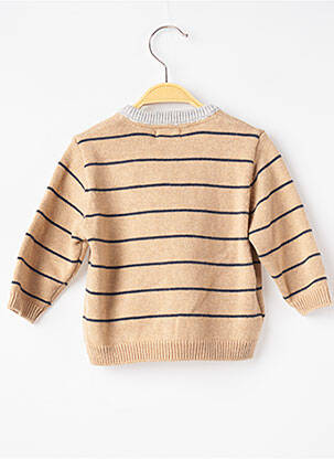 Pull maille fine manches longues marron MAYORAL garçon