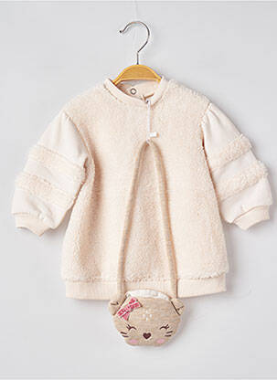 Robe mi-longue beige MAYORAL pour fille