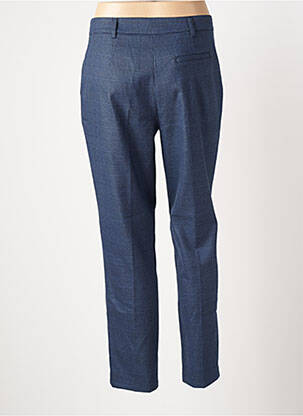 Pantalon chino fermeture zippée sous rabat boutonné taille normale bleu LA FEE MARABOUTEE femme