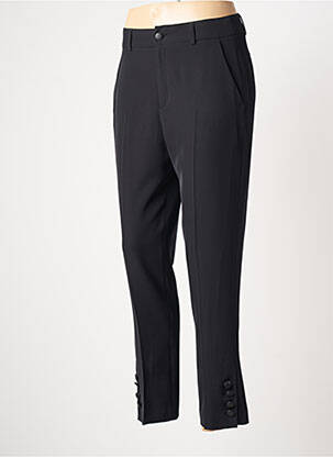 Pantalon chino fermeture zippée sous rabat boutonné taille normale noir LUI JO femme