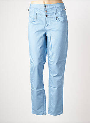 Pantalon droit stretch taille normale bleu LUI JO femme