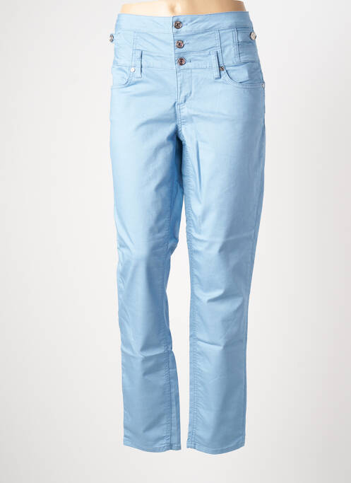 Pantalon droit stretch taille normale bleu LUI JO femme