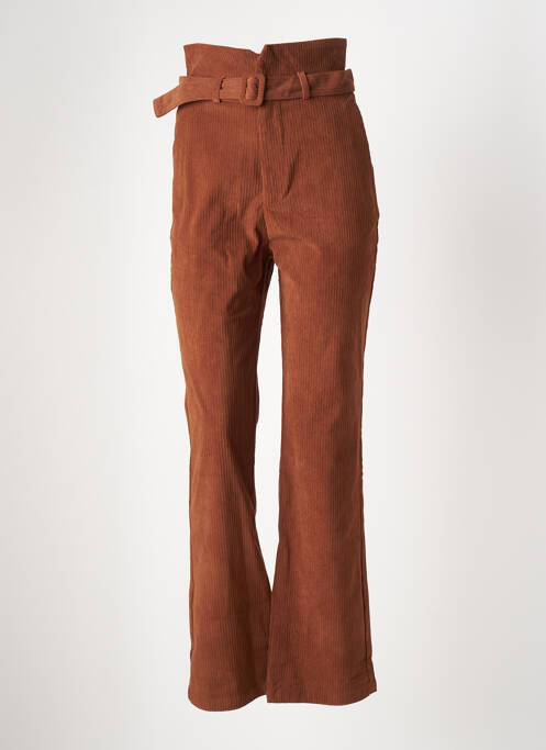 Pantalon droit marron DAPHNEA pour femme