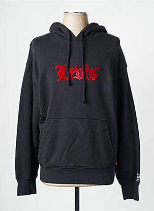 Sweat-shirt à capuche tissage jersey manches longues noir LEVI'S homme
