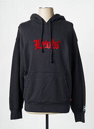 Sweat-shirt à capuche tissage jersey manches longues noir LEVIS homme