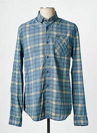 Chemise manches longues poches bleu GARCIA homme