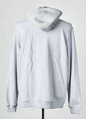 Sweat-shirt à capuche tissage jersey manches longues gris TIMEZONE homme
