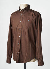 Chemise manches longues marron BLUE pour homme seconde vue