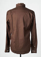 Chemise manches longues marron BLUE pour homme seconde vue