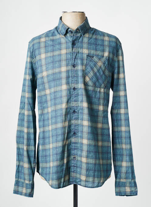 Chemise manches longues bleu GARCIA pour homme