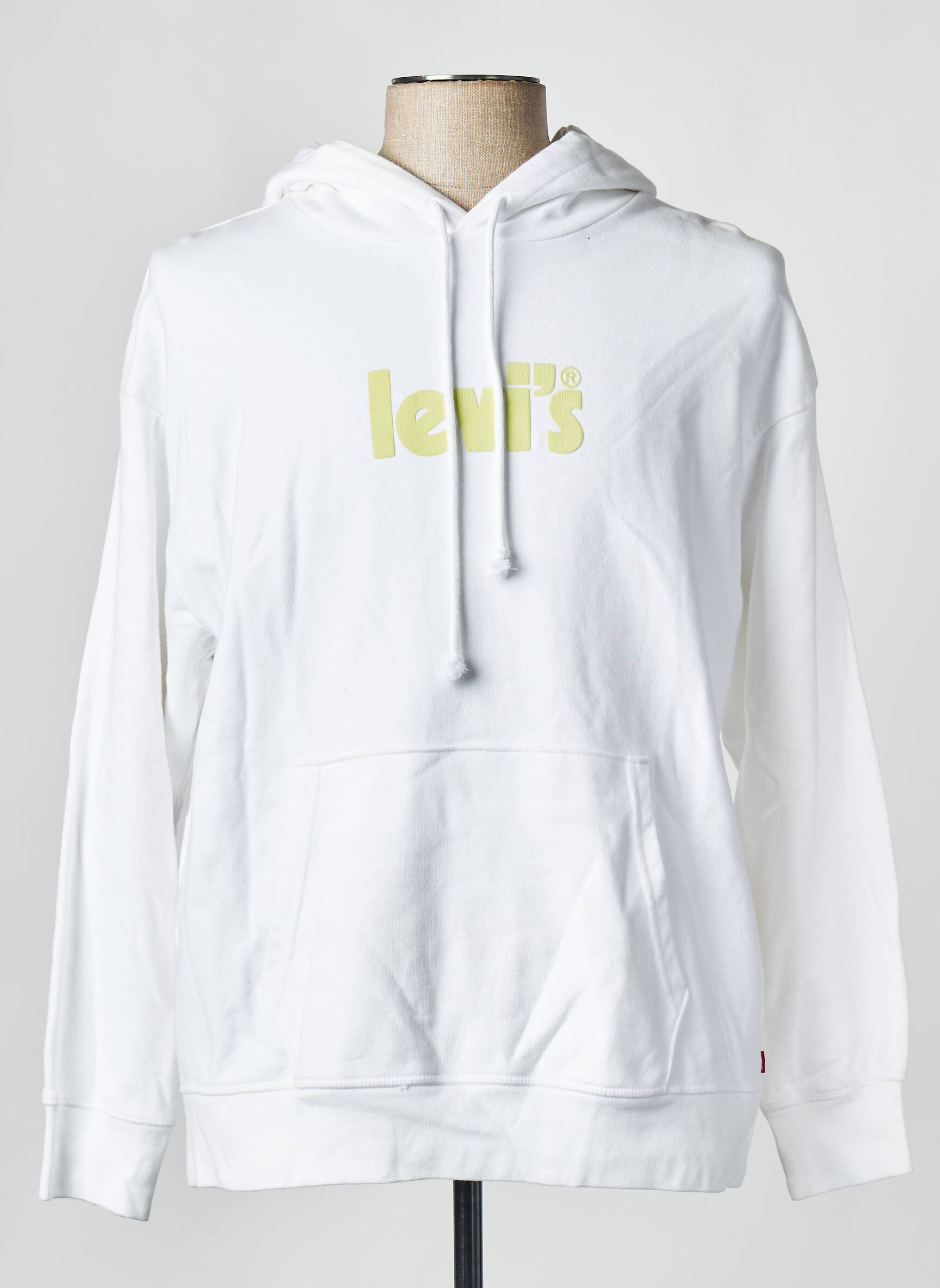 Sweat-shirt À Capuche Poches Blanc Levis Homme 2523278-blanc0 Modz