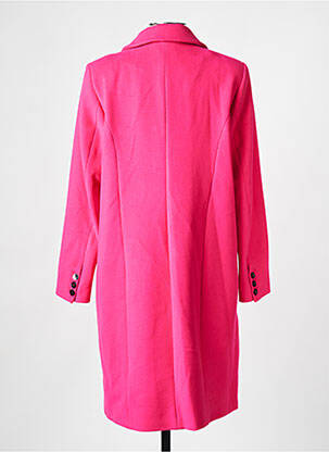 Manteau long coupe droite sans capuche rose EVA KAYAN femme