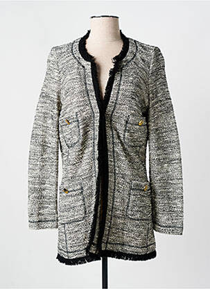 Veste chic col rond noir WEILL femme