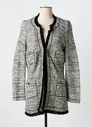 Veste chic col rond noir WEILL femme