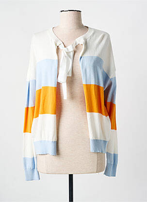 Gilet manches longues col rond bleu WEILL femme