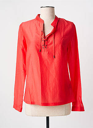Blouse poignets boutonnés avec fente manches longues rouge ONE STEP femme