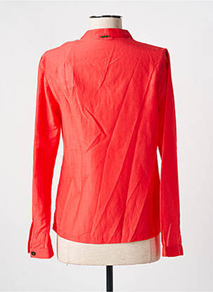 Blouse poignets boutonnés avec fente manches longues rouge ONE STEP femme