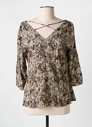 Blouse manches 3/4 manches 3/4 beige ONE STEP femme